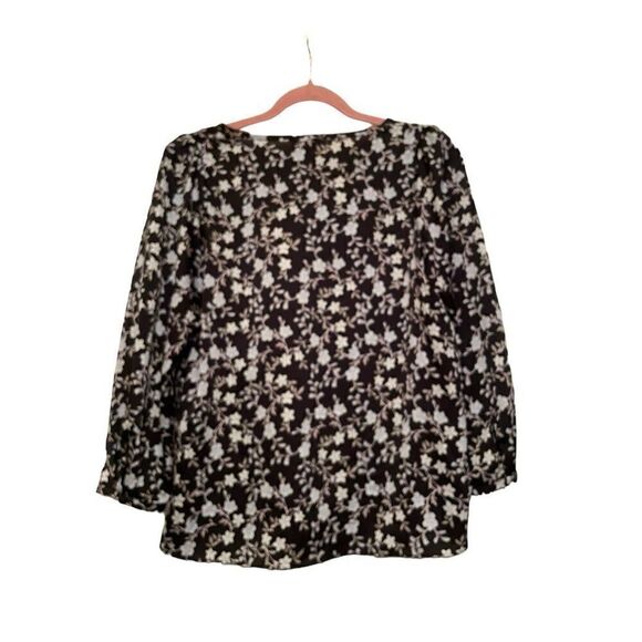 1. State Black Floral Blouse Size Small - Picture 2 of 4